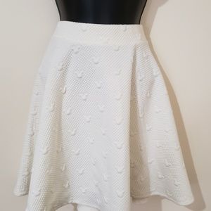 Mickey Quilted white skirt by Lauren Conrad